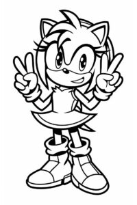 amy sonic da colorare