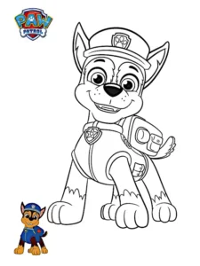 chase paw patrol da colorare