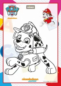disegno da colorare marshall paw patrol