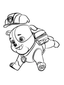 disegno da colorare paw patrol rubble