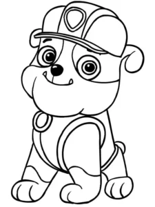 disegno da colorare paw patrol rubble