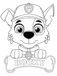 disegno paw patrol rocky
