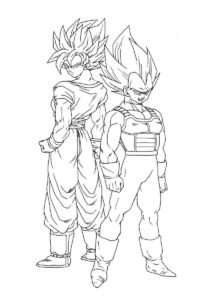goku e vegeta da colorare