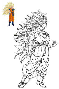 goku ssj3 da colorare