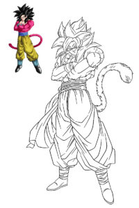 goku ssj4 da colorare