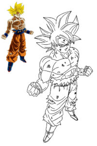goku super saiyan da colorare