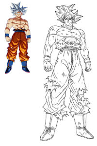 goku ultra istinto da colorare