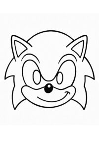 maschera sonic da colorare