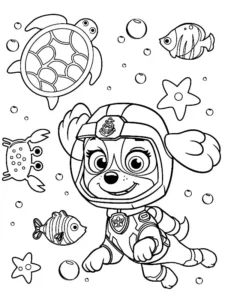 paw patrol skye da colorare