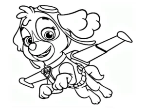 paw patrol skye da colorare