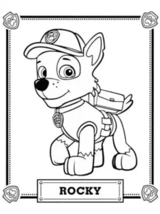 rocky paw patrol da colorare