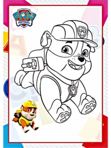 rubble paw patrol da colorare