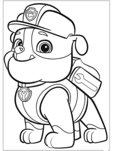 rubble paw patrol da colorare