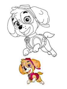 skye paw patrol da colorare