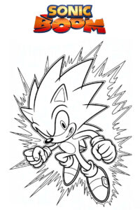 sonic boom da colorare