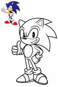 sonic da colorare
