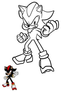 sonic nero da colorare