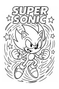 super sonic da colorare