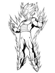 vegeta super saiyan blue da colorare