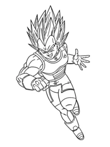 vegeta super saiyan blue da colorare