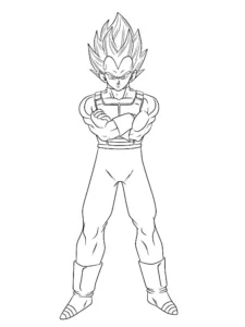 vegeta super saiyan blue disegno