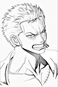 zoro one piece da colorare