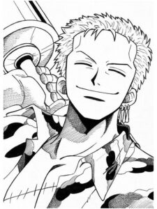 zoro one piece disegno