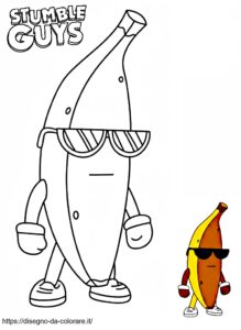 banana stumble guys da colorare banana stumble guys da colorare