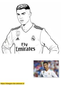 cristiano ronaldo disegni da colorare​