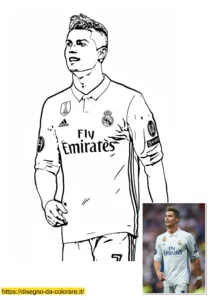cristiano ronaldo disegno da colorare