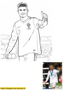 disegni ronaldo da colorare​