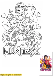 huntrix disegni da colorare