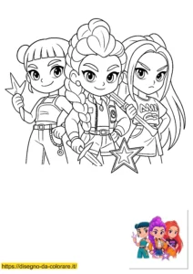 huntrix disegni da colorare