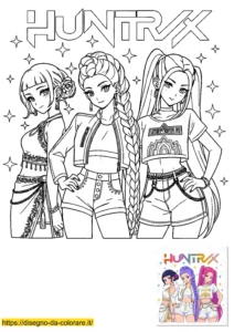 huntrix disegni da colorare