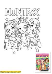 kpop demon hunters da colorare