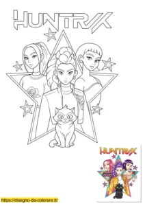 kpop demon hunters da colorare