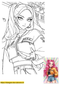 kpop demon hunters disegni da colorare