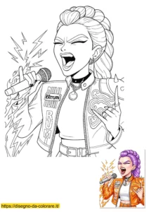 kpop demon hunters disegni da colorare