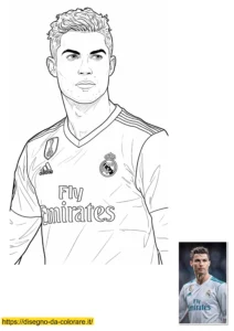 ronaldo disegno da colorare