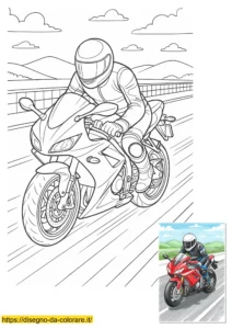 moto da colorare : disegno motogp da stampare 