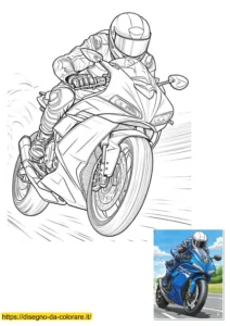 disegno moto da colorare