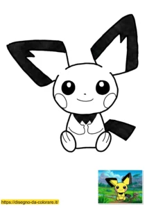 disegno pikachu da colorare​