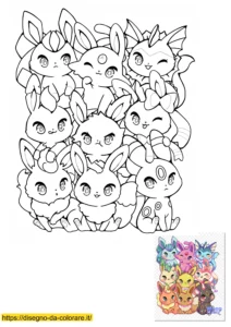 evoluzioni eevee pokemon da colorare evoluzioni eevee pokemon da colorare