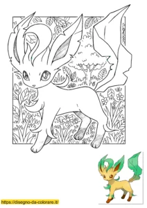 leafon pokemon da colorare leafon pokemon da colorare