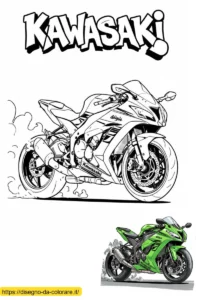 moto kawasaki da colorare moto kawasaki da colorare