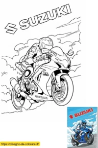 moto suzuki da colorare moto suzuki da colorare