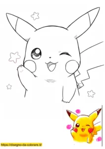 pikachu kawaii da colorare pikachu kawaii da colorare
