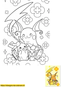 raichu da colorare raichu da colorare