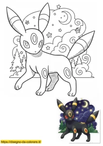 umbreon personnagi pokemon da colorare umbreon personnagi pokemon da colorare