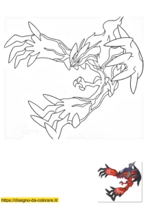 yveltal pokemon da colorare yveltal pokemon da colorare